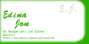 edina jon business card